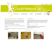 Tablet Screenshot of kletterbox.at